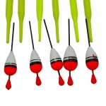 Kit with plastic and polystyrene fishing float, set of 15 pieces, multicolor color